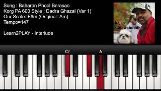 FULL SONG - Baharon Phool Barasao - Piano Tutorial - Slow Play - EZ Piano - Lighted Keys - Notes