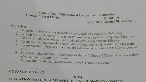 B. ED FIRST SEMESTER ASSAM UNIVERSITY SILCHAR 2025 #official syllabus #B.ED 103 #purchase notes