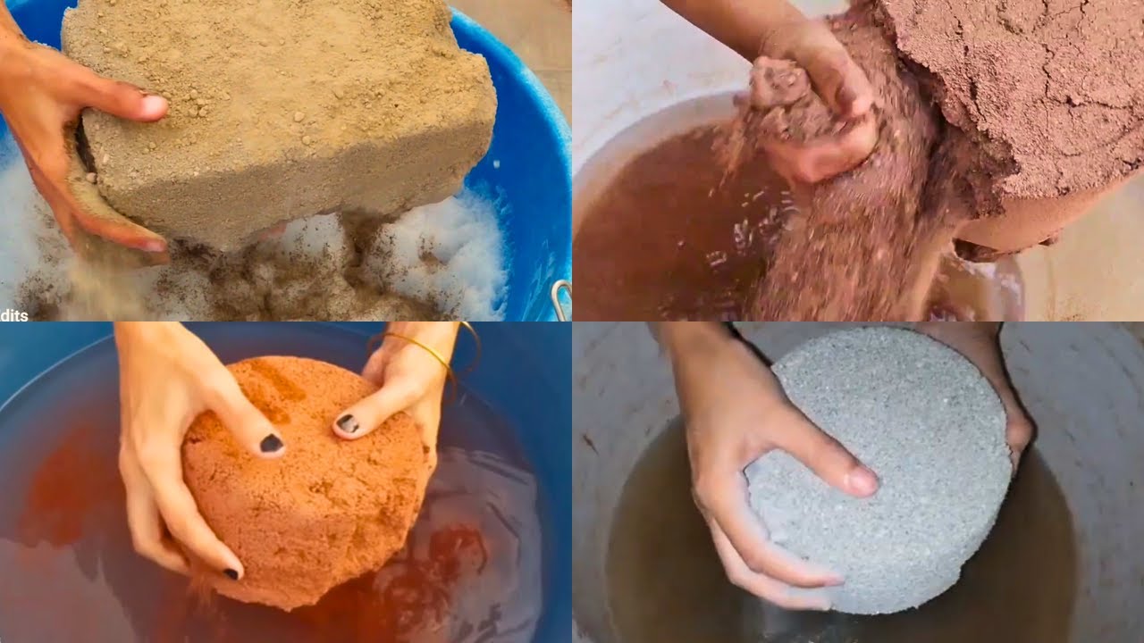 Funday Feast🥰NonStop Water Crumbling Compilation | Earthy Creamy & Gritty Textures Water Crumbling