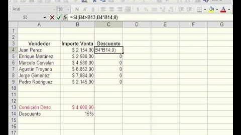 Excel 2003 Función SI.
