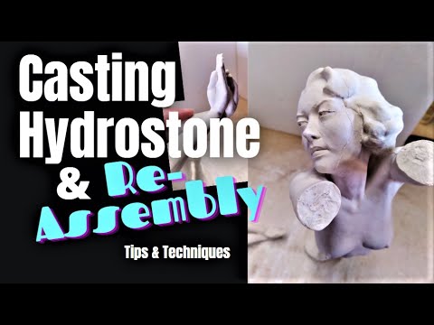 HOW TO MAKE A COMPLEX MOLD for Sculpture - Silicone and Hydrostone /  Plaster, Handmade Mould 