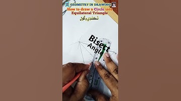 How to draw Circle into Equilateral Triangle. #geometry #shortvideo #circleintoequilateralTriangle