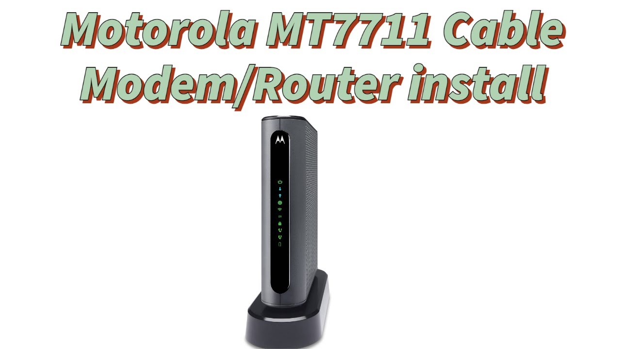 Motorolla Router MT 7711 INSTALLATION Made EASY - YouTube