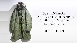 50's Vintage RAF Cold Weather Extreme Ventile Parka DEADSTOCK