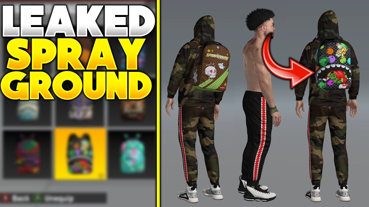 NEW LEAKED SPRAYGROUND HOODIES, BACKPACK & JOGGERS COMING TO NBA 2K21 LEAKED FILES YouTube