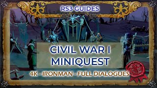 Details RS3: Civil War I Miniquest Guide | Cutscene/Dialogue | 4K Update