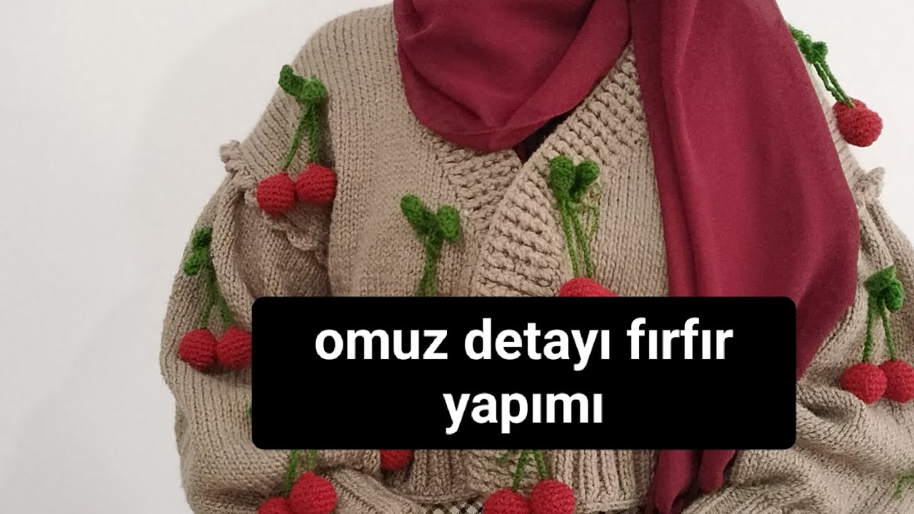 Hırkaya Fırfır Yapımı (tığla fırfır yapma) l Kirazlı Hırka