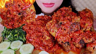 ASMR SPICY GRILLED CHICKEN | ASMR MUKBANG INDONESIA