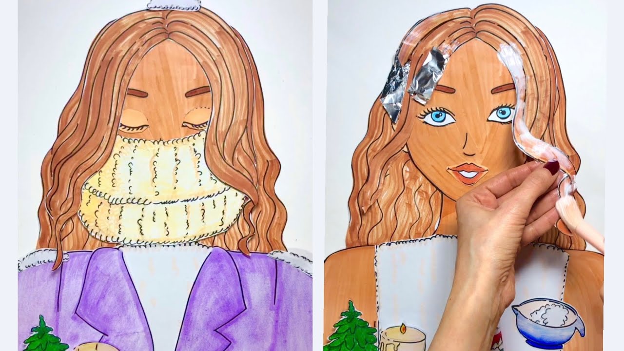 [Paper ASMR] Getting Ready for Christmas: Skin and Hair Prep #ASMR # ...