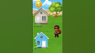 guess which house the thief entered❓#shorts #usa #english #funny #cartoon