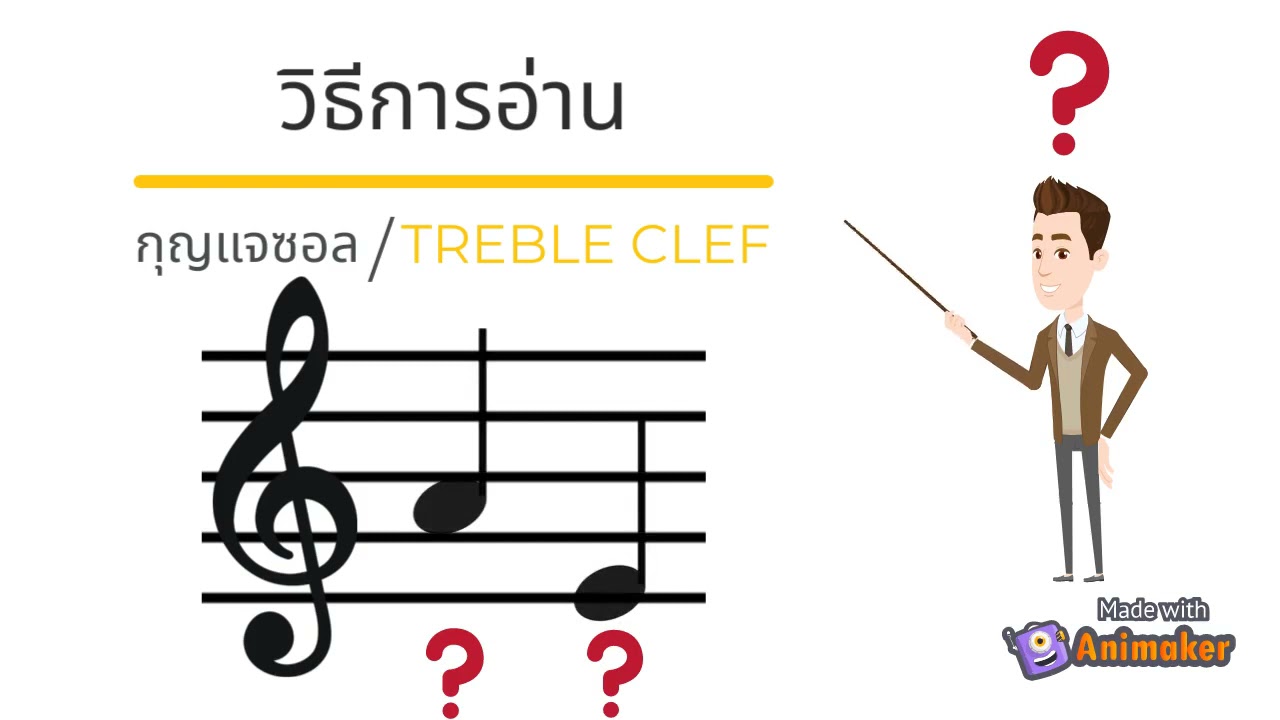 การอ่านโน้ตบนบันทัด 5 เส้น EP.1 กุญแจซอล (Treble clef)