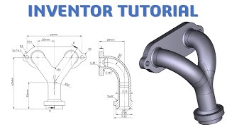 Inventor 2021 Tutorial #219 | 3D Modeling Pipe With Flange Design Basic