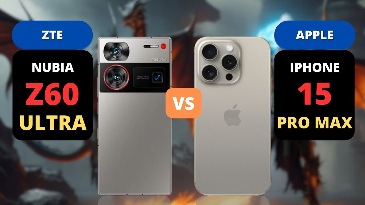 Teléfono Apple iPhone 15 Pro Max VS ZTE Nubia Z60 Ultra