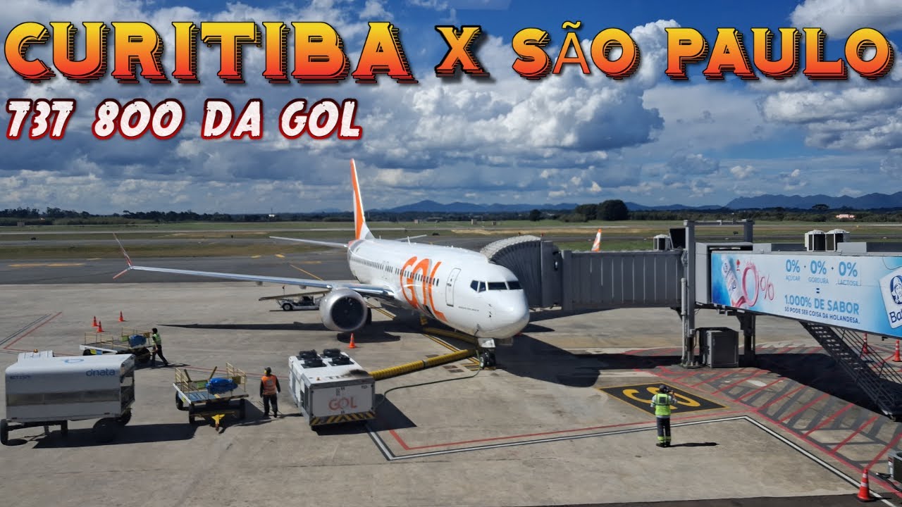 VOO CURITIBA SÃO PAULO NO BOEING 737 800 DA GOL - YouTube