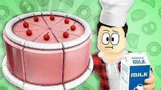 MY FIRST JOB IN ROBLOX! BAKING MY FIRST CAKE EVER! (Roblox Roleplay)