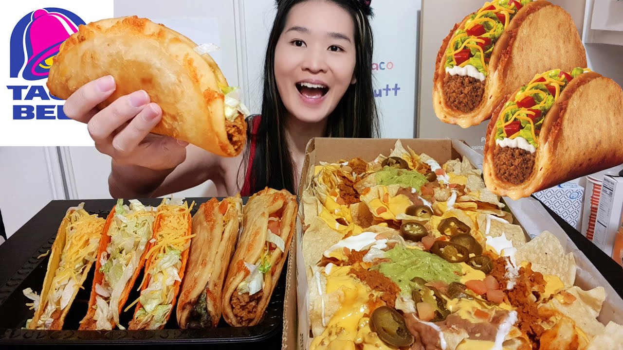 TACO BELL QUESALUPA!! Nachos Party Pack, Doritos Locos Tacos, Cheesy Loaded Nachos - Mukbang Asmr