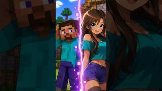 steve became in to a women😲😮👍#minecraft #anime #memes