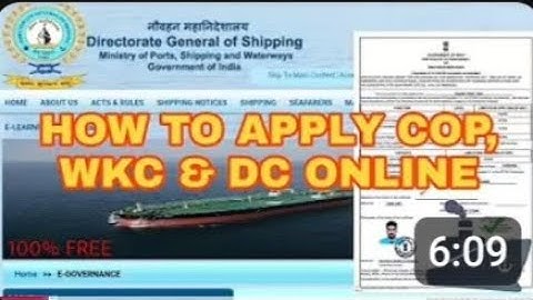 How to apply COP online | Able Seafarer Deck and Engine | Watchkeeping Certificate