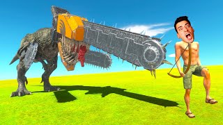 I FOUGHT CHAINSAW T-REX! (Animal Revolt Battle Simulator) screenshot 4