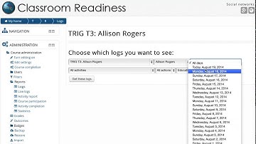 View Logs in a Moodle Course