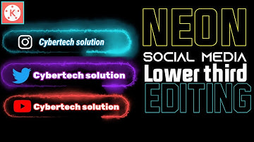 How to make neon social media lower third animation ll neon lower third animation #neonlowerthird