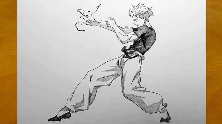 How to Draw Gojo Satoru Step by Step || Jujutsu Kaisen Anime Sketch || Powerful Pose Drawing