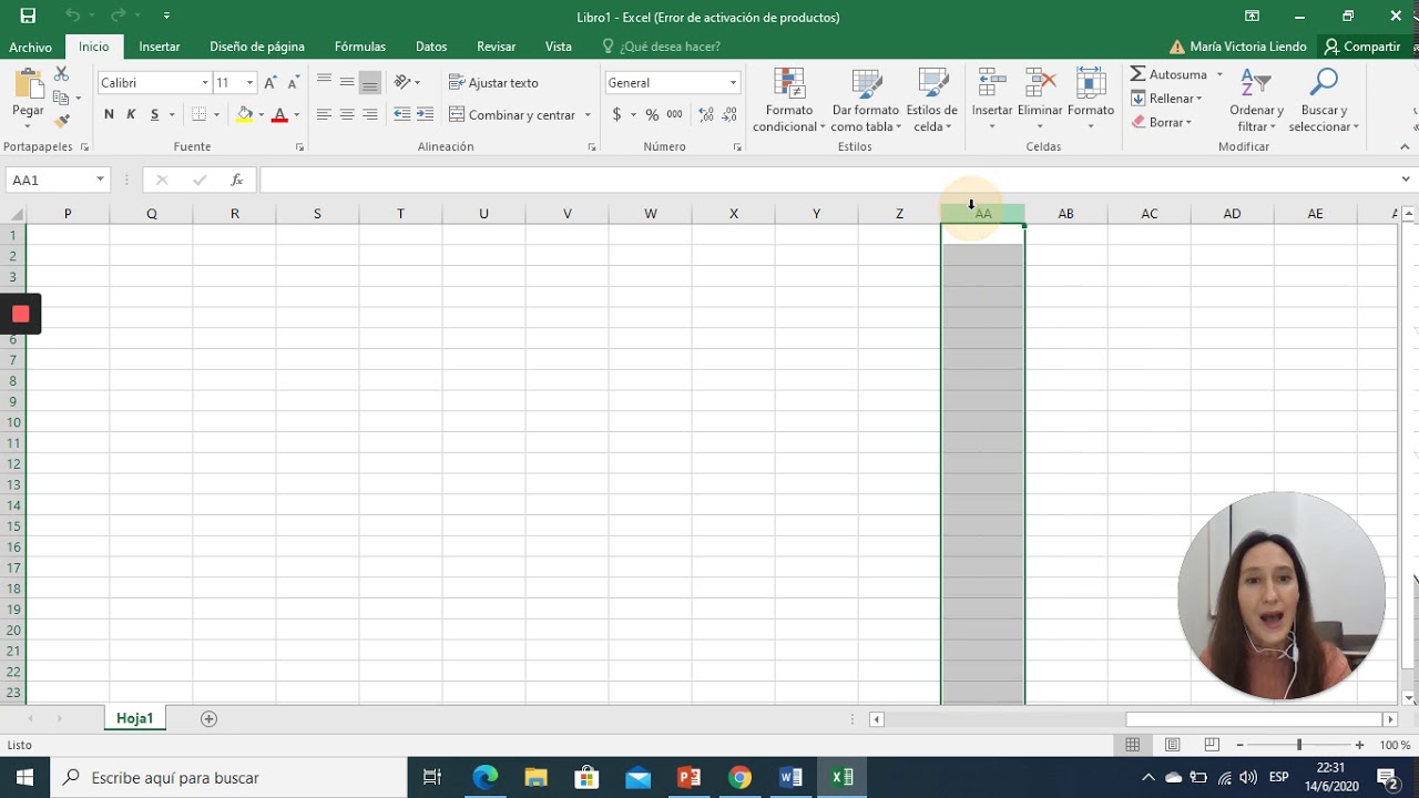 Excel Virtual CLASE VIRTUAL EXCEL PRIMERA PARTE - YouTube
