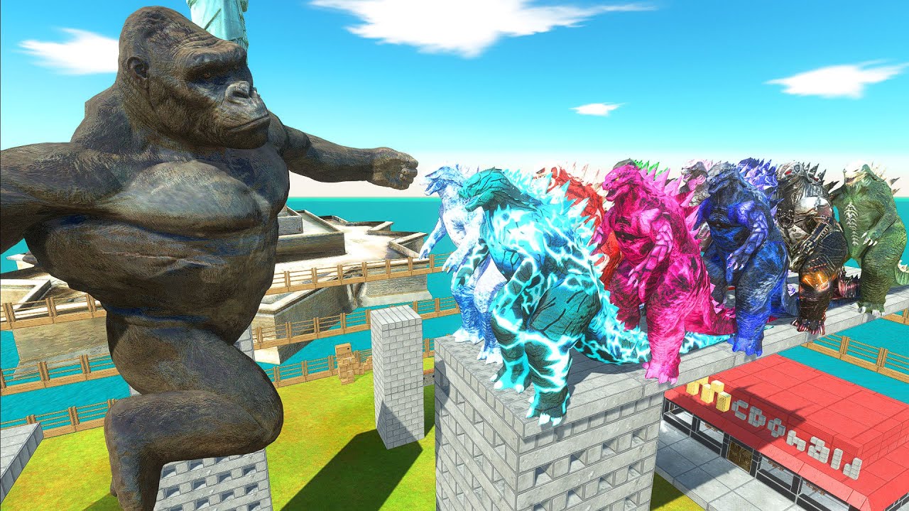 Gigantic King Kong x Kaiju Monster VS Team Mini Evolution of Godzilla 2014 Shimo Supercharged - ARBS