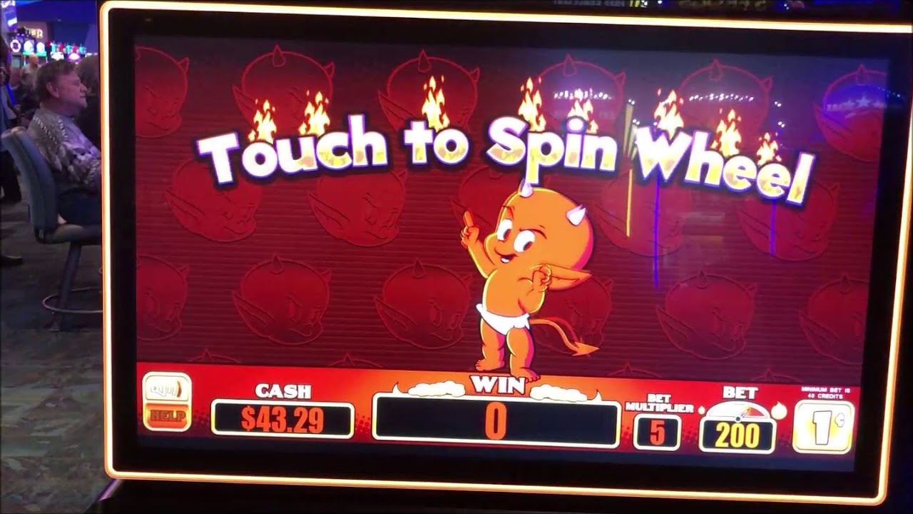 Smokin Hot Stuff Wicked Wheel Slot Machine Progressive Pick and Wheel
