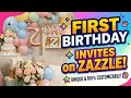 1st Birthday invites that you can't miss out on Zazzle!