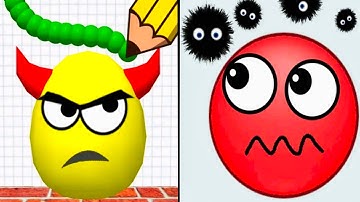 Draw To Smash vs Hide Ball - All Levels Gameplay (Android,iOS) Part 49