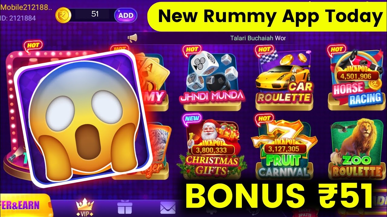 New Rummy App 2023 Best New Rummy App Today | Signup Bonus ₹51 | New Teen Patti Real ...