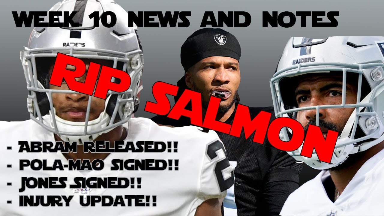 Las Vegas Raiders WEDNESDAY BLITZ!!! NEWS! NOTES! SIGNINGS! RELEASES! RIP JOHNATHAN "SALMON" ABRAM!!