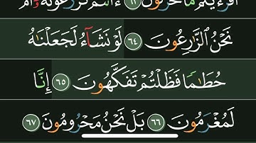سورة الرزق / سورة الواقعة بصوت  شيخ الحرم المكي ماهر المعيقلي 
