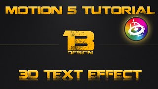 Apple Motion Tutorial | 3D Text Effects