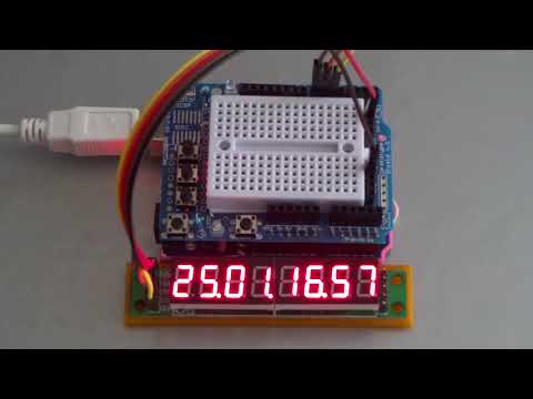 Arduino Projekt: MAX7219 Treiber steuert 8fach-7Segment-Display an