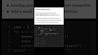 Pine Tree Printing in Python 💥 | #python #coding #codewithharry #maths
