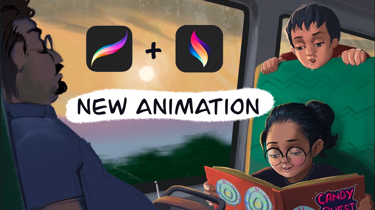 Train memory. Made in #procreate . Animated in #procreatedreams . - YouTube
