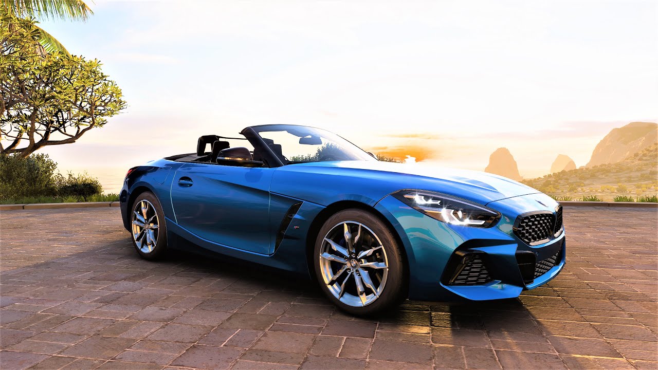 Forza Horizon 5 . BMW Z4 Roadster 2019 . Car Show Speed Jump Crash Test