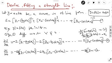 P&S-CURVE FITTING-Explain least squares and derive to fit straight line by least squares. class-1