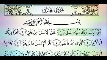 سورة العلق الشيخ هاني الرفاعي