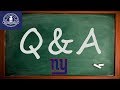 New York Giants Live Q & A! Giants vs Eagles week! The return of Eli Manning!