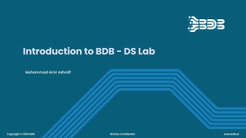 Introduction to BDB - DS Lab