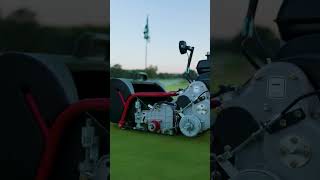 Walk mowing. The Gold Standard for the greens.