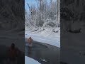 Оймякон купание в реке в -50. Якутия Россия. Oymyakon swimming in the river at -50.  Yakutia Russia