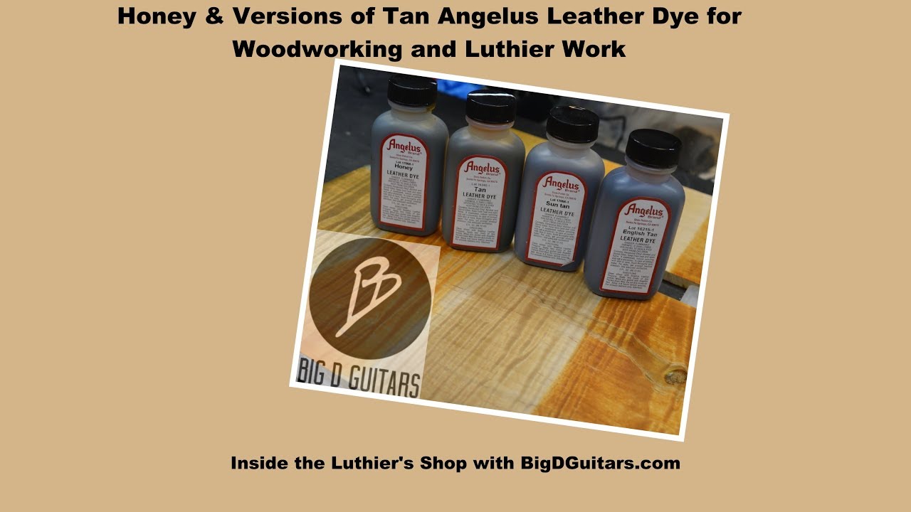 Yellow Angelus Leather Dye for Woodworking and Luthier Work 