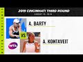 Ashleigh Barty vs. Anett Kontaveit | 2019 Western & Southern Open Third Round | WTA Highligh