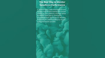 5 Tips For Monitoring And Improving Salesforce Performance #salesforce