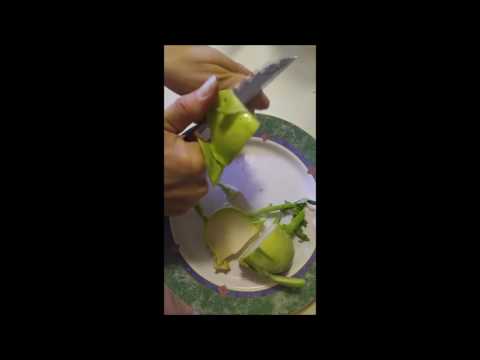 how to cut a kohlrabi
