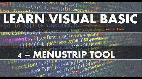 Learn Visual Basic : How To use the MenuStrip in vb.net